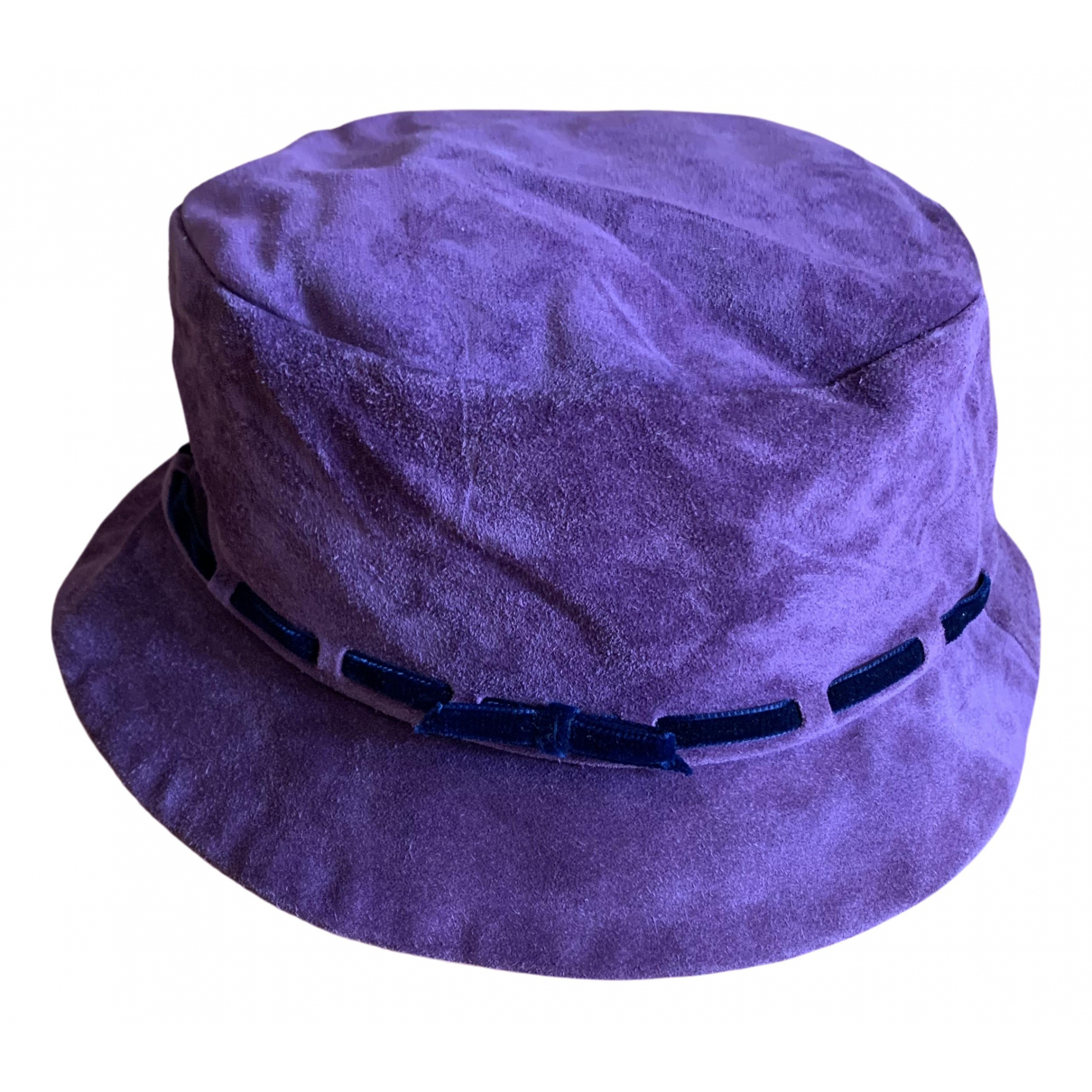 Leather hat Miu Miu Purple size M 